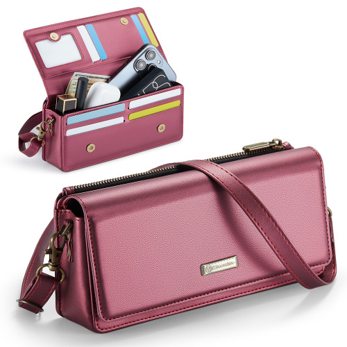 CaseMe ME30 Max Multifunctional Large-Capacity Shoulder Crossbody Phone Bag - Red